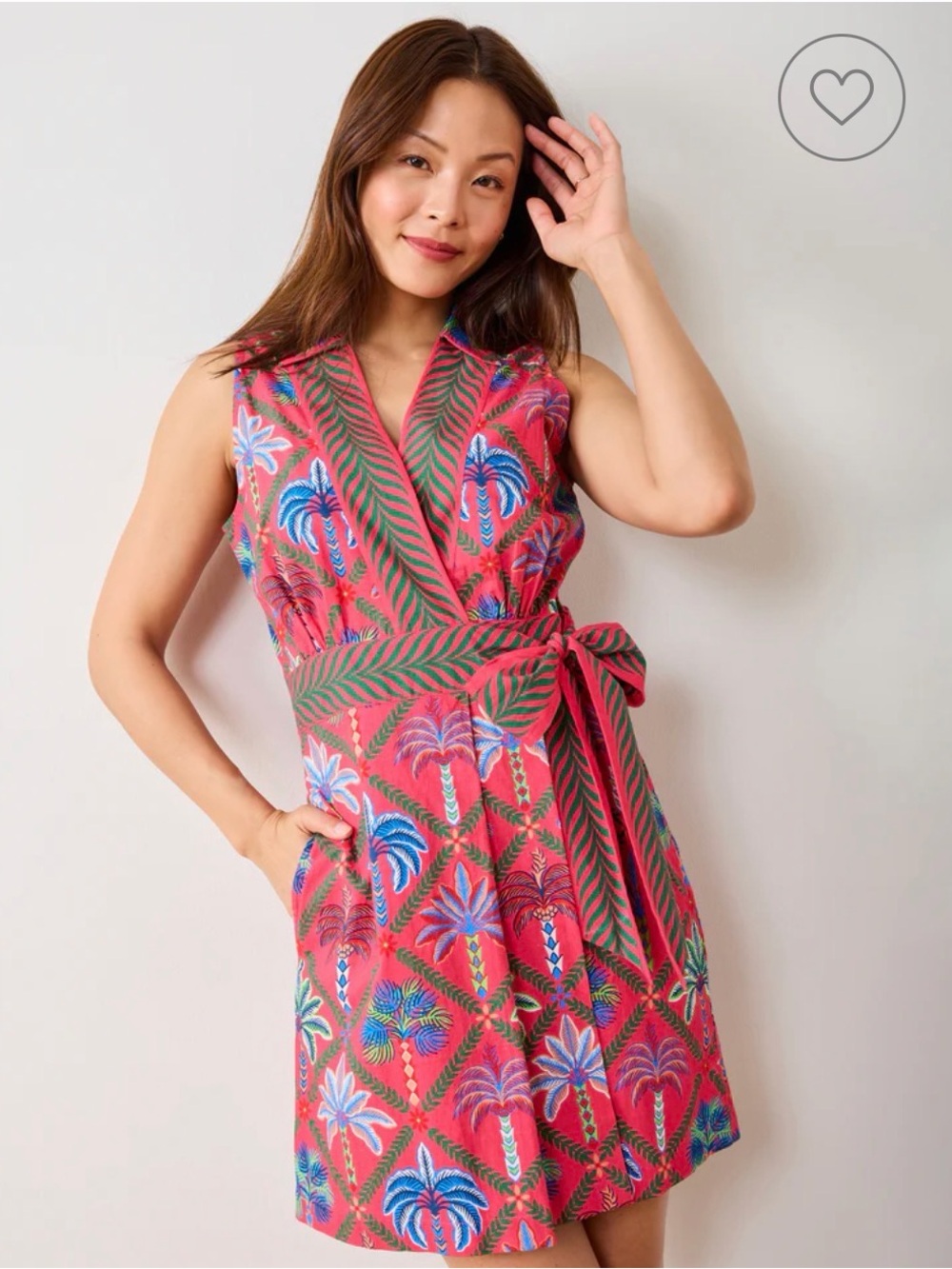 🌴🌺Printfresh Palm Tree Paradise 🌴Lucia Dress Cocktail Umbrella🌺🌴